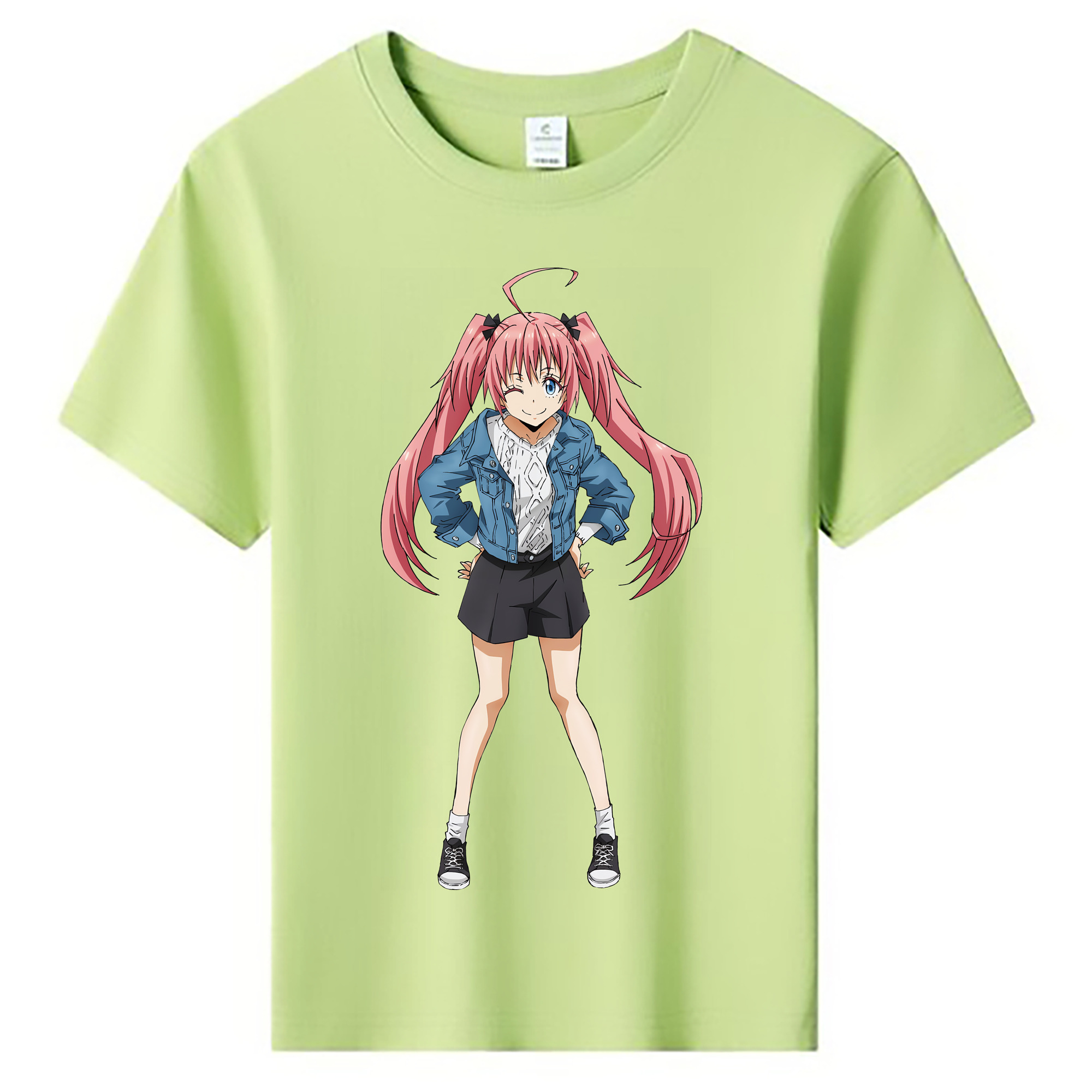 （画像用） 転スラ Regarding Reincarnated to Slime 綿100％キッズTシャツ（フロントプリント）